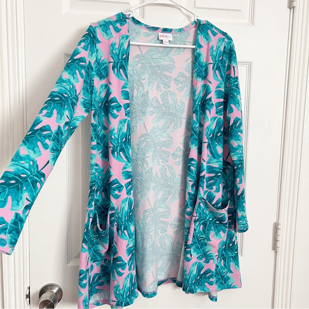 LuLaRoe | Caroline Cardigan Tropical Palm Leaves